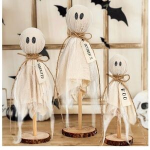 👻 Set of 3 Primitive Style Ghosts
